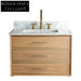 Modern Wall Mounted Single Sink Bathroom Vanity Cabinet with Soft-Close Drawers