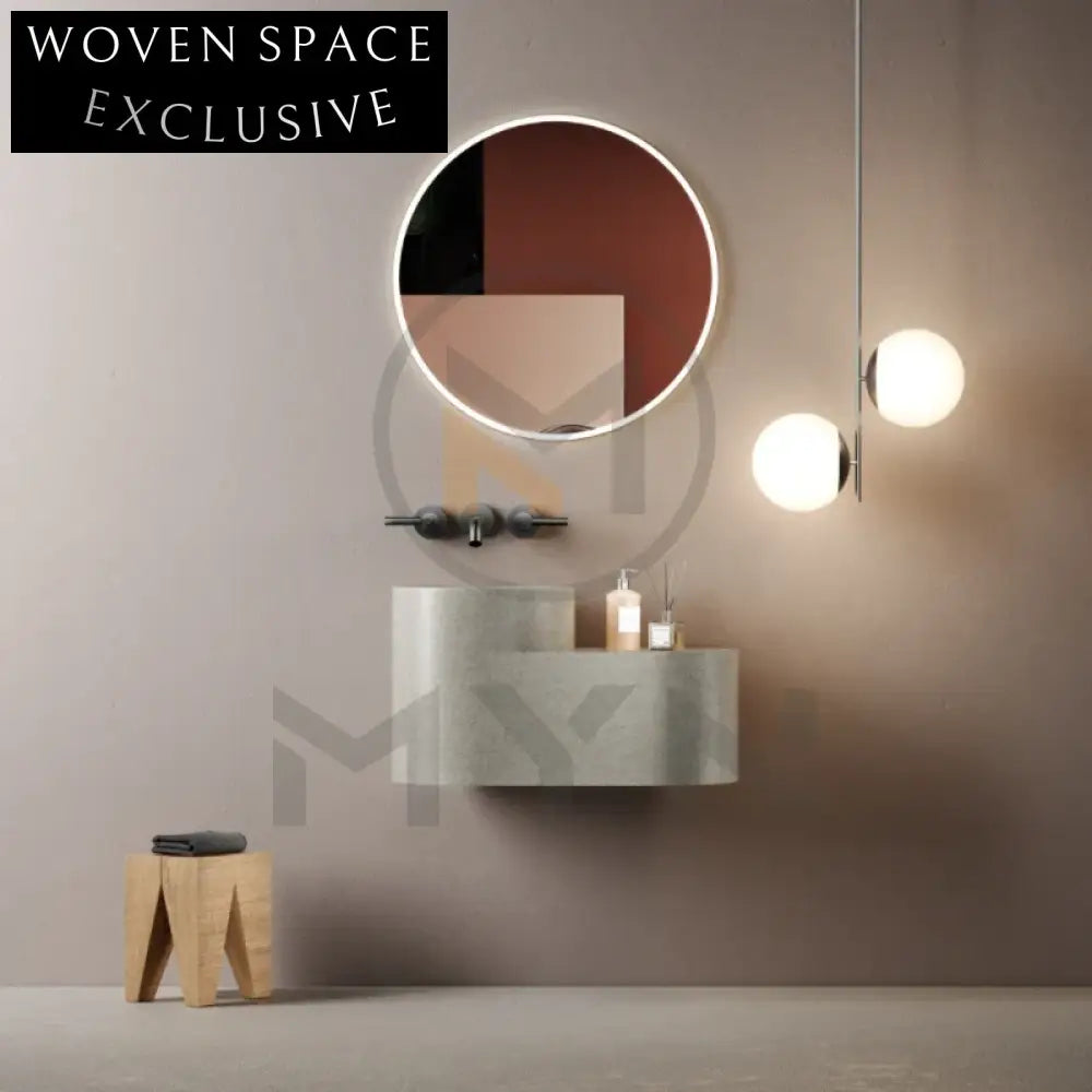 Modern Wall Mounted Solid Surface Resin Quartz Elegant Bathroom Hand Wash Basin