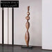 Modern Walnut Finish Resin Sculpture: Elegant Tall Home & Hotel Decor Piece