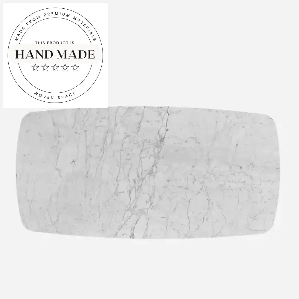 Modern Walnut Rectangle Natural Marble Top Solid Wood Dining Table