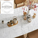 Modern Walnut Rectangle Natural Marble Top Solid Wood Dining Table