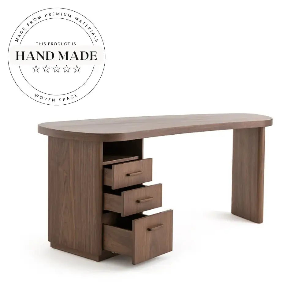 Modern Walnut Solid Wood Nordic Secretary Boss Computer Desk