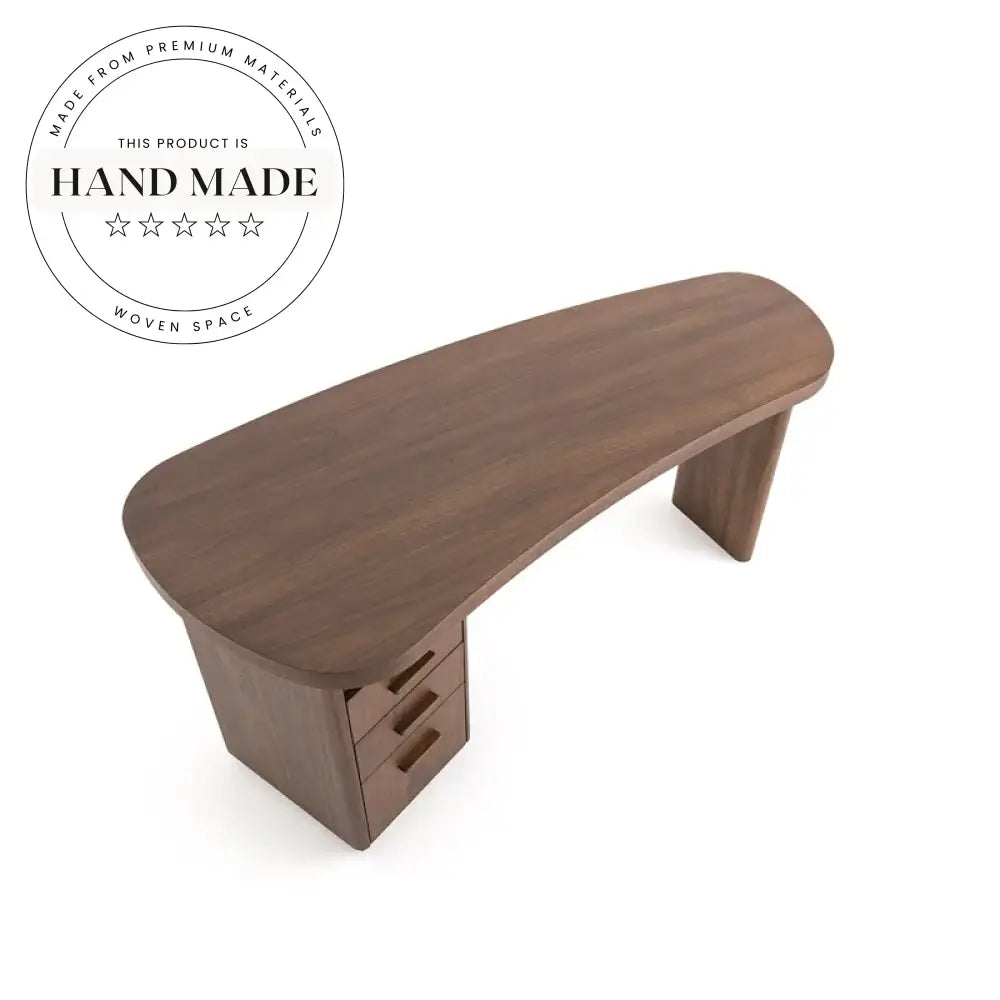 Modern Walnut Solid Wood Nordic Secretary Boss Computer Desk