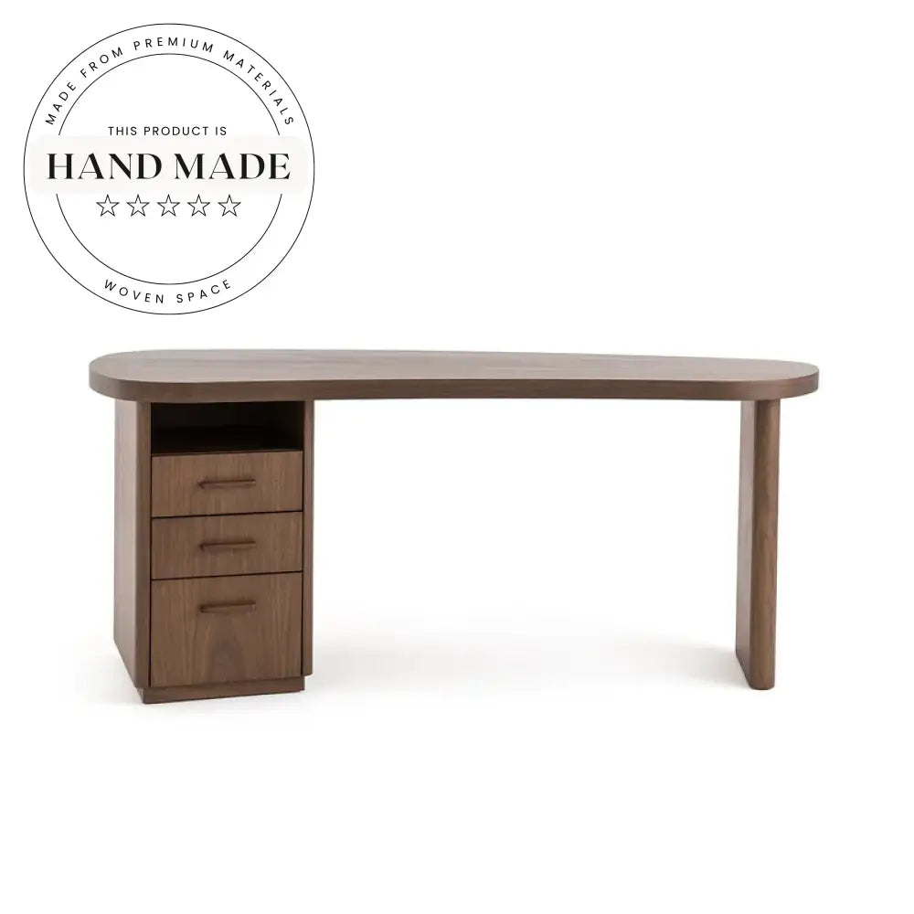 Modern Walnut Solid Wood Nordic Secretary Boss Computer Desk