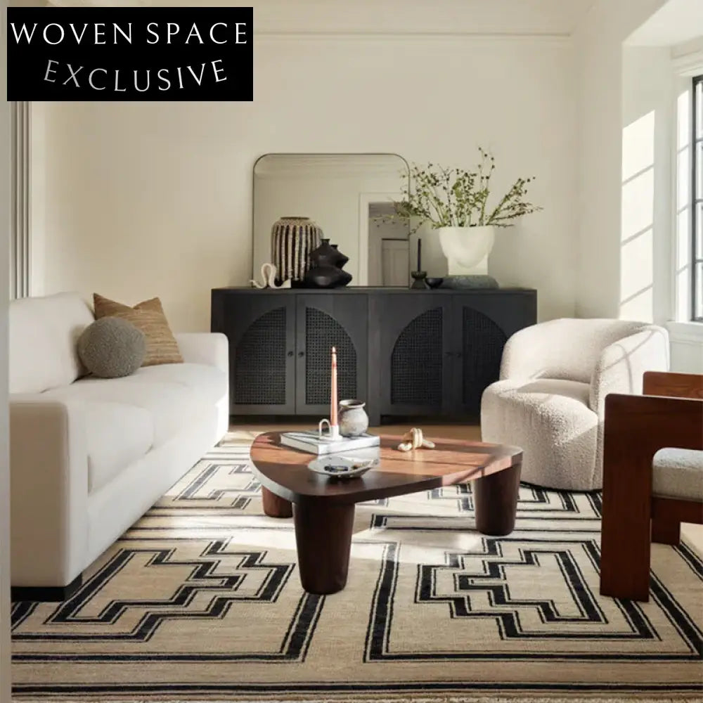 Modern Walnut Solid Wood Triangle High-Low Coffee Table Set for Living Room