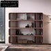 Modern Walnut Wood Floor Bookcase Side Console Cabinet for Home Display