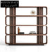 Modern Walnut Wood Floor Bookcase Side Console Cabinet for Home Display