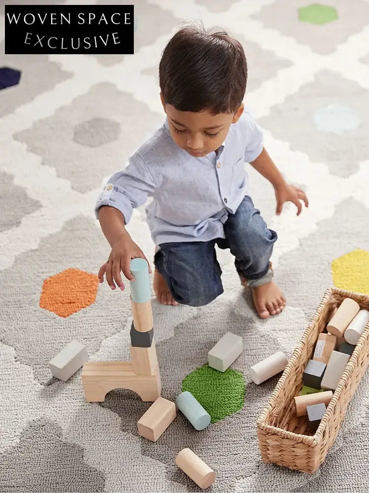 Modern Wave Dot Soft Polyester Cream Area Rug for Living Room Bedroom