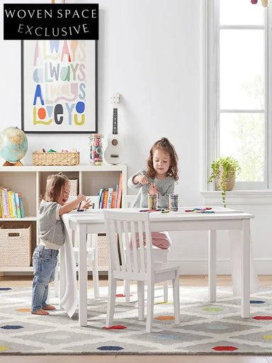 Modern Wave Dot Soft Polyester Cream Area Rug for Living Room Bedroom