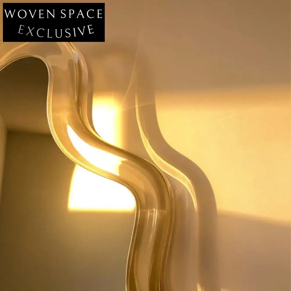 Modern Wave Full Length Standing Dressing Mirror with Plastic Frame