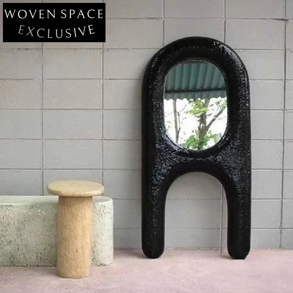 Modern Wavy Irregular Full Length Floor Dressing Standing Mirror