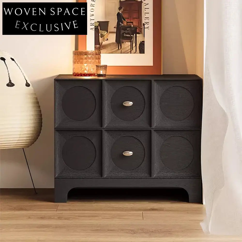 Modern White Ash Wood Minimalist Design Bedside Table with Storage Drawer