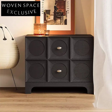 Modern White Ash Wood Minimalist Design Bedside Table with Storage Drawer