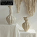 Modern White Ceramic Porcelain Tabletop Vase for Home Wedding Decor