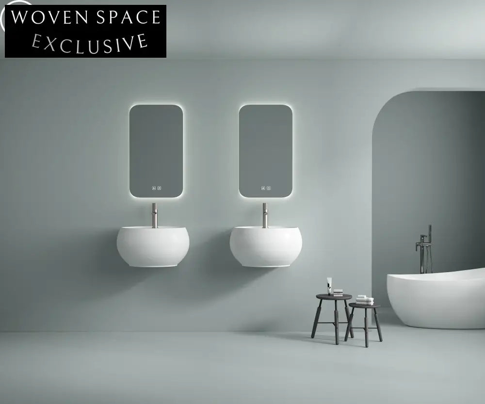 Modern White Ceramic Wall-Hung Bathroom Sink Basin for Contemporary Spaces