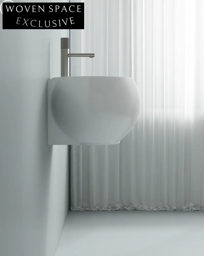 Modern White Ceramic Wall-Hung Bathroom Sink Basin for Contemporary Spaces