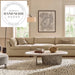 Modern White Fabric L-Shape Three Seater Wooden Sectional Sofa