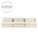 Modern White Linen Fabric Modular Cloud Sectional Living Room Sofa