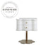 Modern White Wooden Bedside Table with Mirrored Storage Nightstand