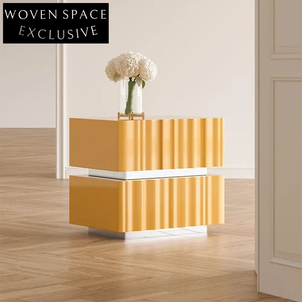 Modern White Wooden Side Cabinet for Living Room Storage & Decor