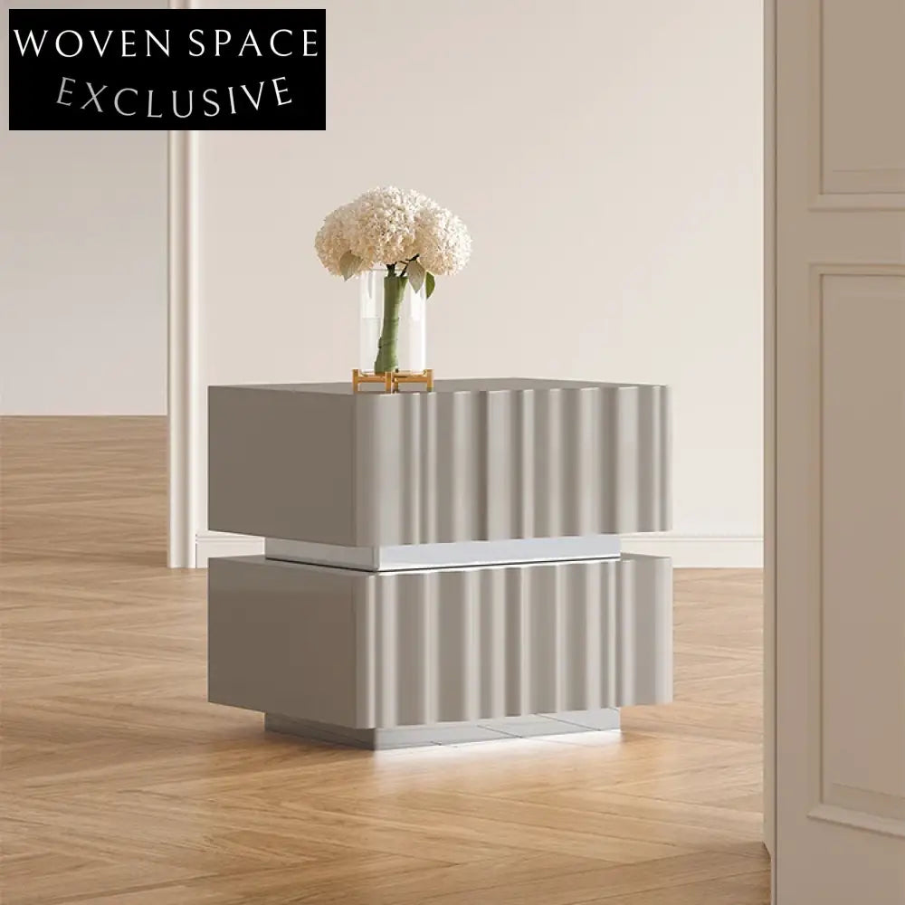 Modern White Wooden Side Cabinet for Living Room Storage & Decor