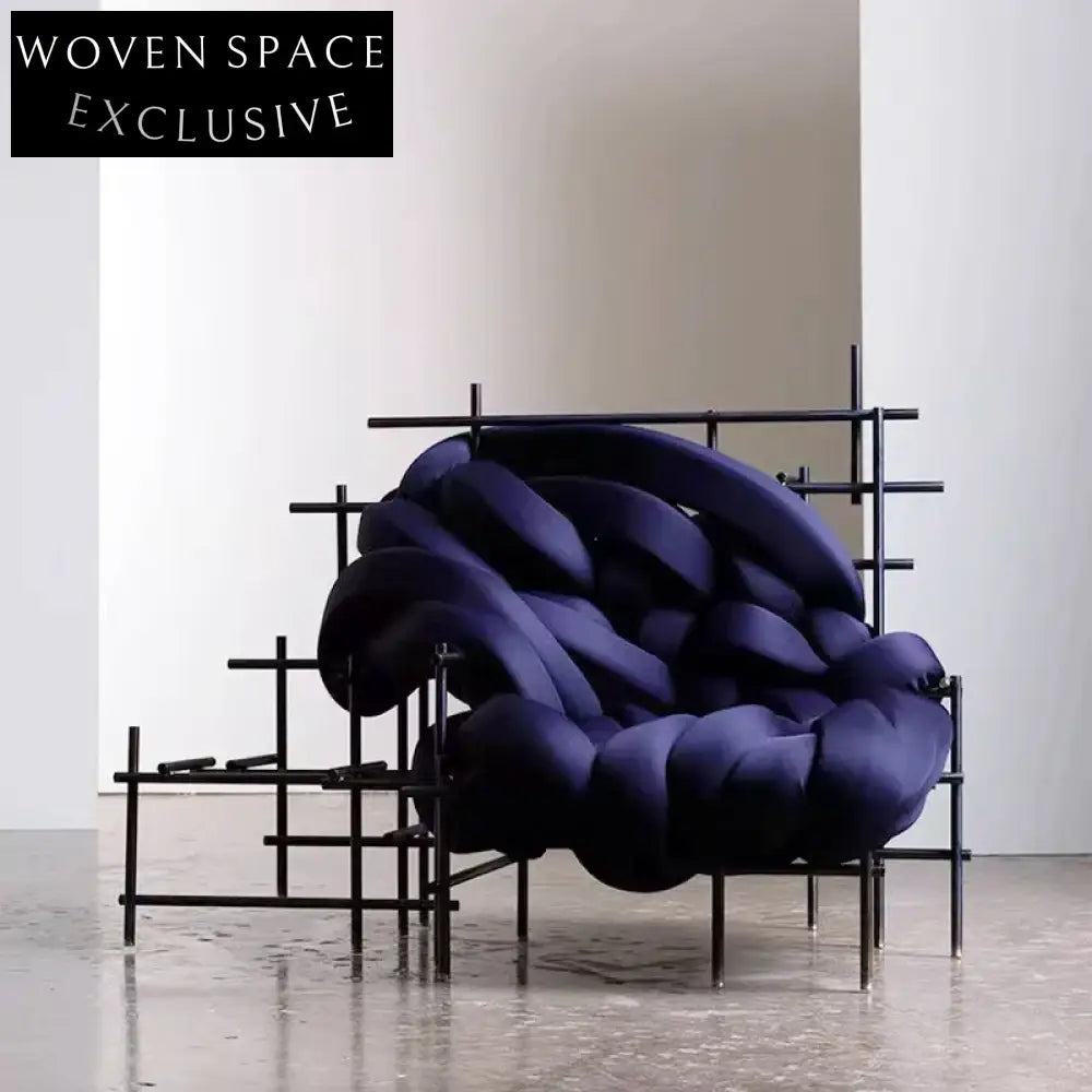 Modern Winding Stainless Steel Tube Art Leisure Chair for Living Room Sofa