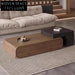 Modern Wood Cream White Walnut Center Coffee Table Set for Living Room