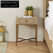 Modern Wood Metal Nightstand with Drawer for Hotel Bedroom