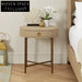 Modern Wood Metal Nightstand with Drawer for Hotel Bedroom