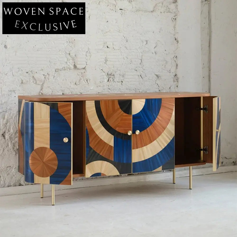 Modern Wood Sideboard Storage Cabinet for Living Room