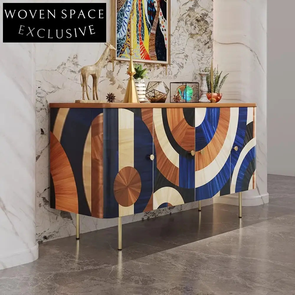 Modern Wood Sideboard Storage Cabinet for Living Room