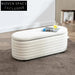 Modern Wood Upholstered Bed End Bench with Storage for Entryway