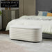 Modern Wood Upholstered Bed End Bench with Storage for Entryway