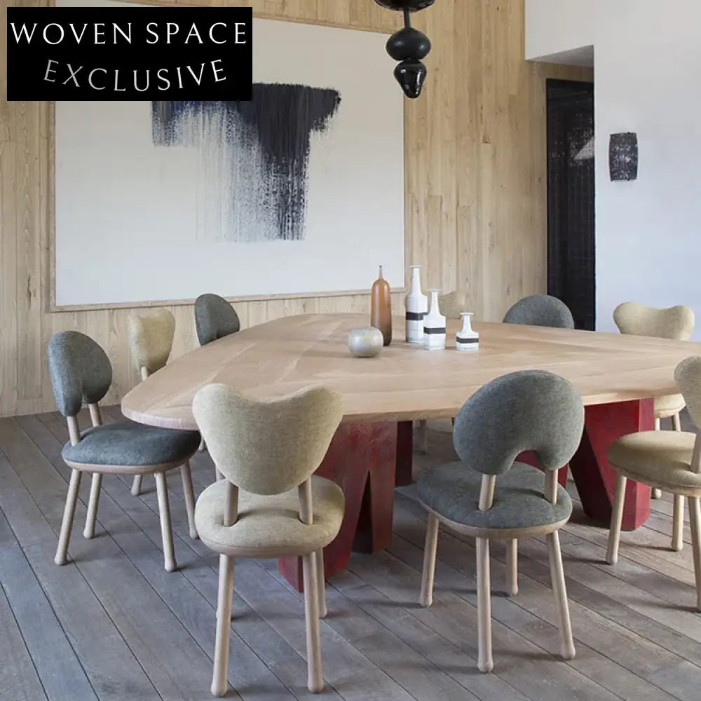 Modern Wood Upholstered Dining Chair for Cafe Restaurant Home Seating