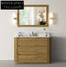 Modern Wood Veneer Light Oak Bathroom Vanity Cabinet with Soft-Close Drawers