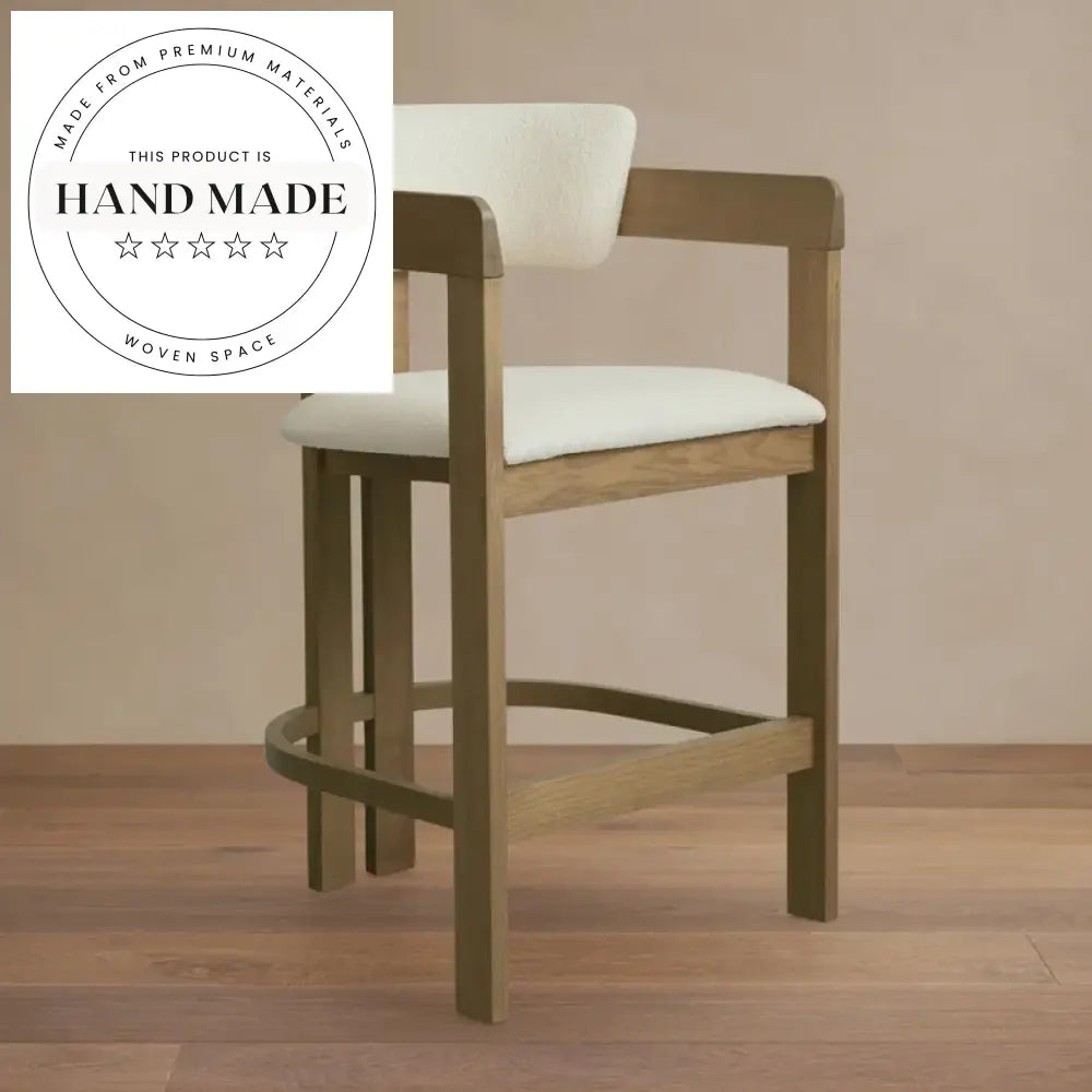 Modern Wooden Bar Counter Stool Armchair for Kitchen Hotel Bistro Use