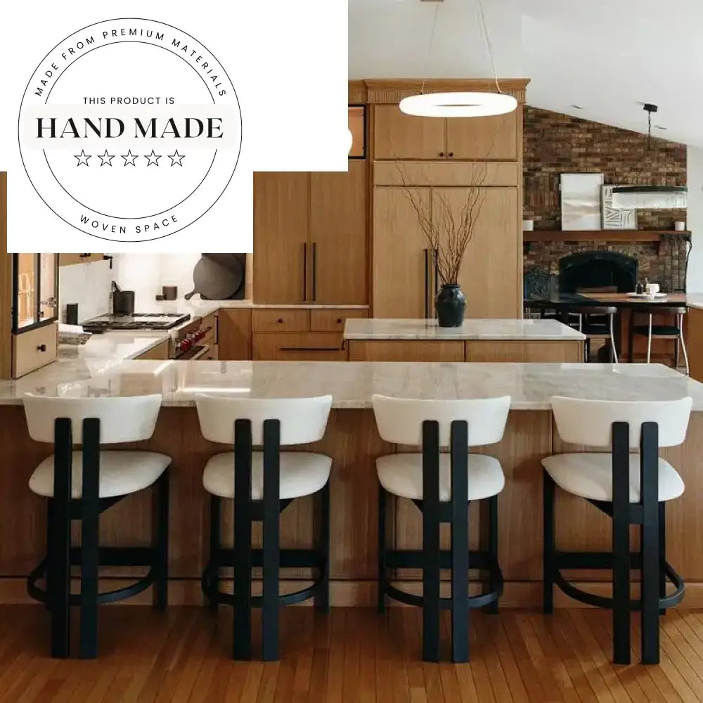 Modern Wooden Bar Counter Stool Armchair for Kitchen Hotel Bistro Use