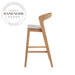 Modern Wooden Bar Stool with Leather Cushion for Dining & Cafe