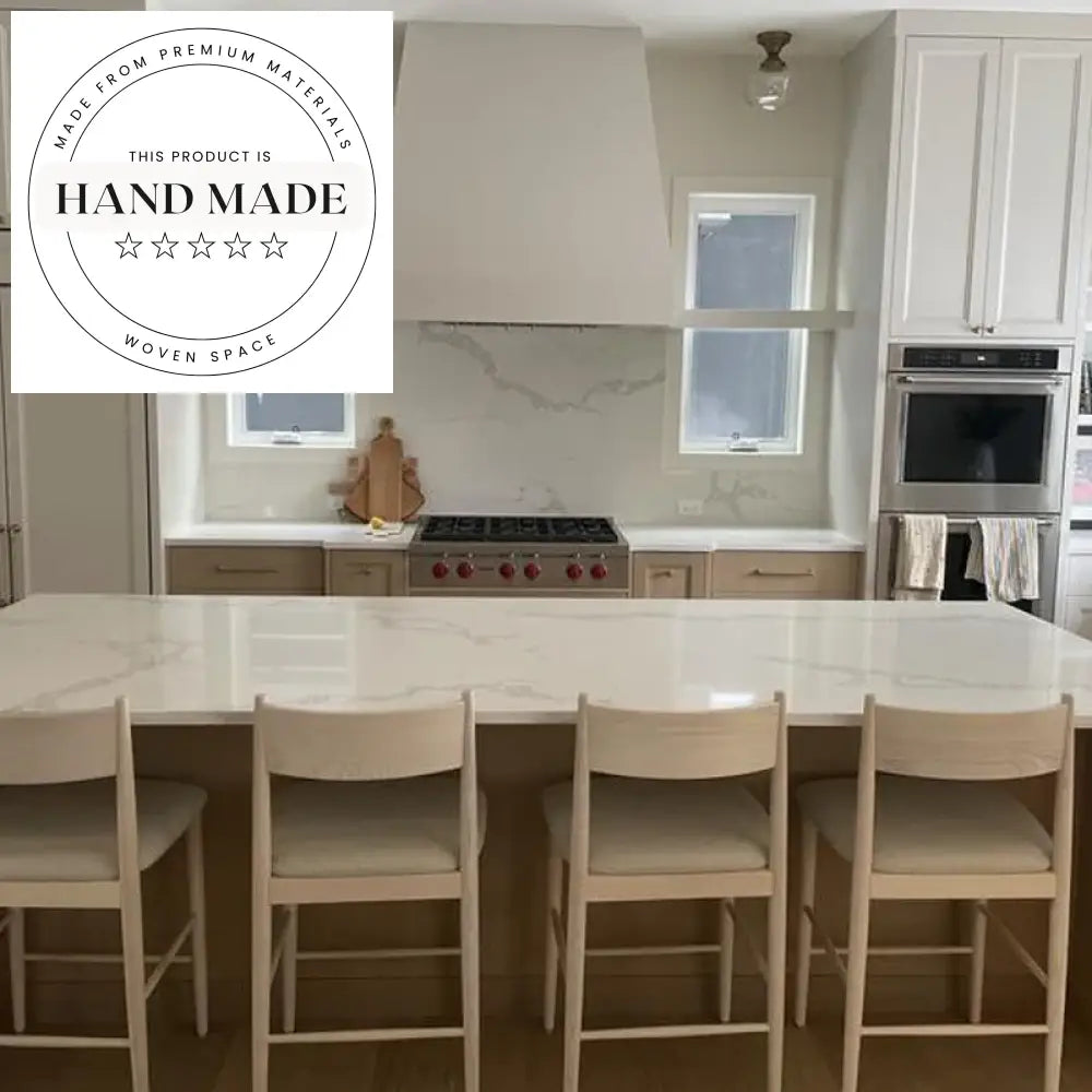 Modern Wooden Black Leather Counter Stool for Kitchen Bar Dining Chair