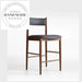Modern Wooden Black Leather Counter Stool for Kitchen Bar Dining Chair