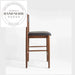 Modern Wooden Black Leather Counter Stool for Kitchen Bar Dining Chair