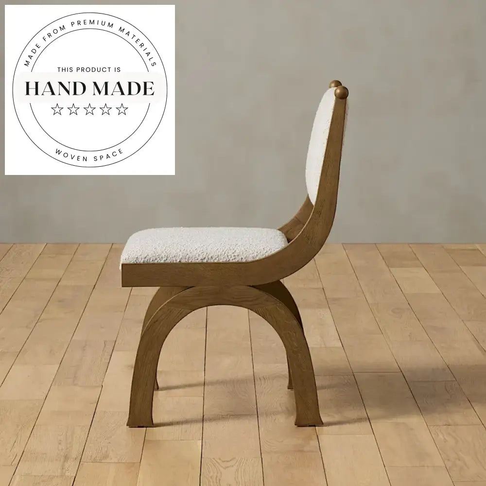 Modern Wooden Cafe Dining Chair with Nordic Upholstered Seating