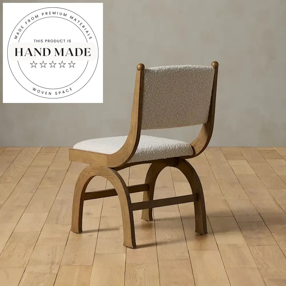 Modern Wooden Cafe Dining Chair with Nordic Upholstered Seating