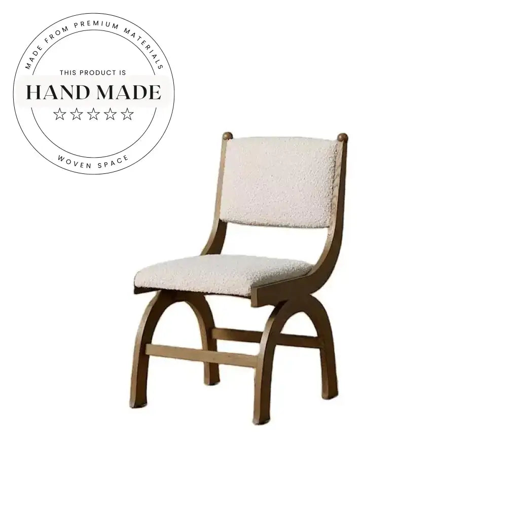 Modern Wooden Cafe Dining Chair with Nordic Upholstered Seating