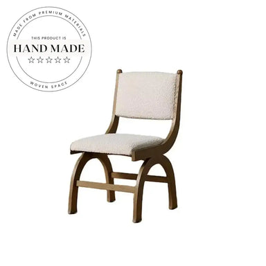 Modern Wooden Cafe Dining Chair with Nordic Upholstered Seating