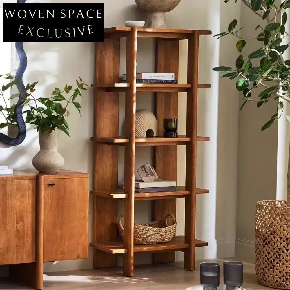 Modern Wooden Corner Kids Bookshelf for Living Room Bedroom Cabinet