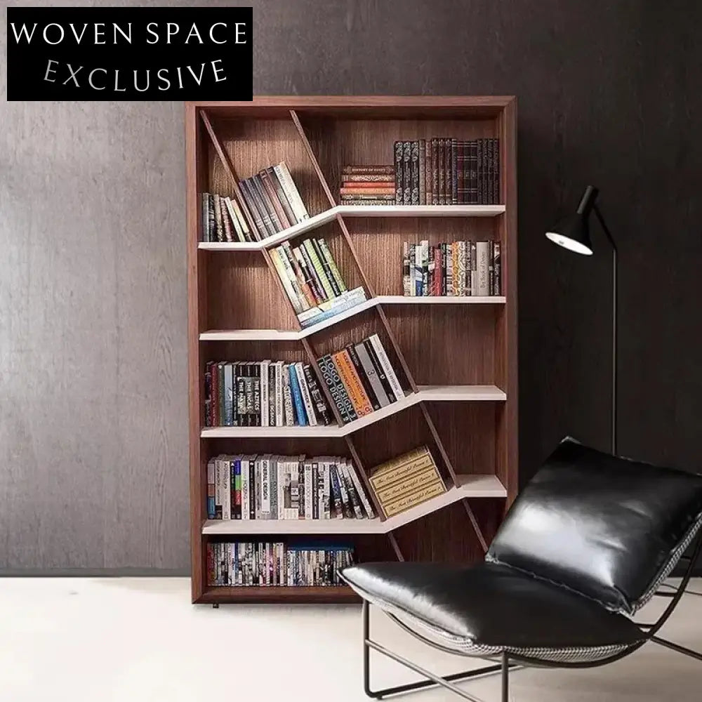 Modern Wooden Floor Display Cabinet with Glass Doors for Living Room