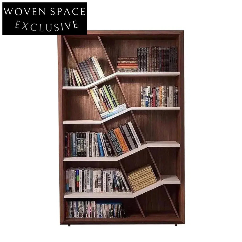 Modern Wooden Floor Display Cabinet with Glass Doors for Living Room