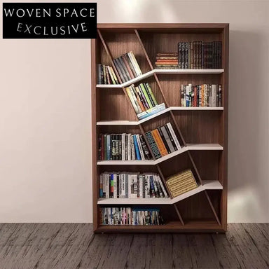 Modern Wooden Floor Display Cabinet with Glass Doors for Living Room