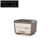 Modern Wooden Glass Top Nightstand Cabinet with Hidden Drawer Storage